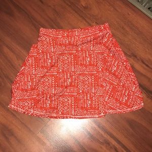 ORANGE SKATER SKIRT